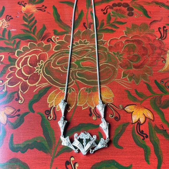 Antique Platinum Necklace - Picture 2 of 5